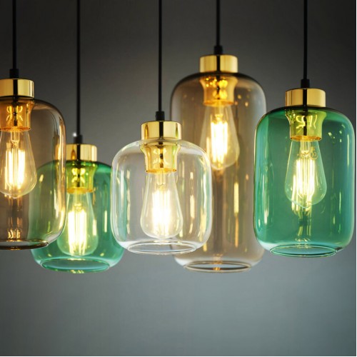 Люстра TK Lighting Marco 66x130 см Чорно-золотистий (TK3328)