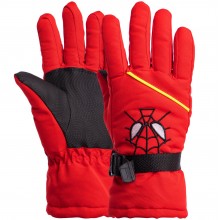 Рукавички гірськолижні дитячі теплі Zelart Spiderman C-6572 р-р L-XL Red (MR08705)