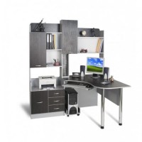 Комп'ютерний стіл кутовий Тиса СК-10 Алюміній-Венге магія Комп'ютерний стіл кутовий Тиса СК-10 Алюміній-Венге магія