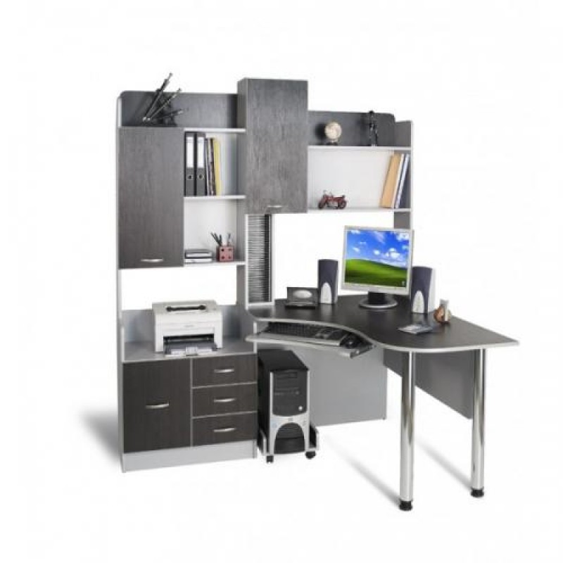 Комп'ютерний стіл кутовий Тиса СК-10 Алюміній-Венге магія