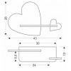 Настінний світильник Candellux Heart 43x26 см Коричнево-рожевий (21-84552)