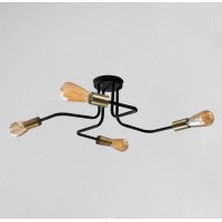 Люстра лофт MSK Electric Maze з бронзовими патронами MSK Electric NL 5050/4 BK+BN