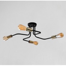 Люстра лофт MSK Electric Maze з бронзовими патронами MSK Electric NL 5050/4 BK+BN