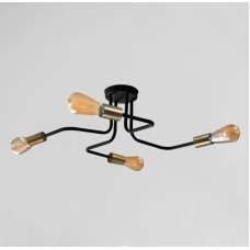 Люстра лофт MSK Electric Maze з бронзовими патронами MSK Electric NL 5050/4 BK+BN