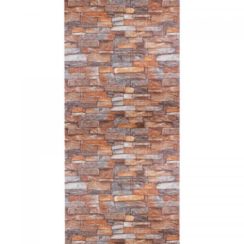 Самоклеюча декоративна 3D панель 3D Loft під цеглу червоний піщаник у рулоні 3080x700x3мм