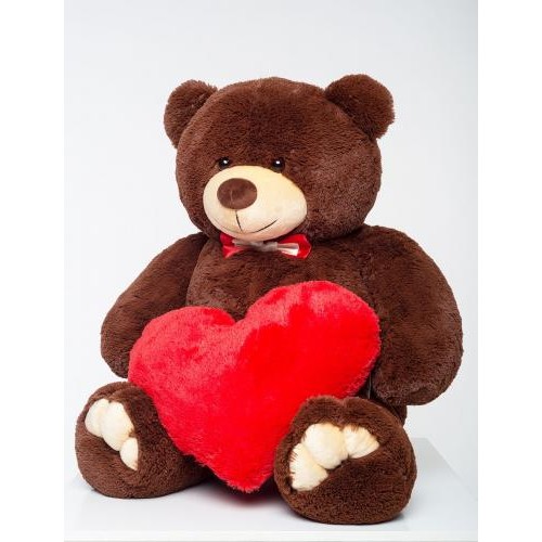 Плюшевий ведмедик з серцем Mister Medved Ренді 130 см Бурий (031) Плюшевий ведмедик з серцем Mister Medved Ренді 130 см Бурий (031)