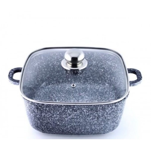 Каструля з кришкою мармурове покриття Benson BN 360 2.1 л 18 см Чорний Каструля з кришкою мармурове покриття Benson BN 360 2.1 л 18 см Чорний