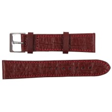 Ремінець для годинника зі шкіри Mykhail Ikhtyar 20 мм Бордовий (S718-20S bordo)