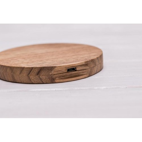 Бездротова зарядка для смартфонів з підтримкою QI ecoWalnut 100x100x14 мм Бездротова зарядка для смартфонів з підтримкою QI ecoWalnut 100x100x14 мм
