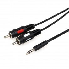 Аудіо-кабель Atcom (10810) mini-jack 3.5мм(M)-2xRCA(M) 0.8м пакет
