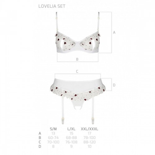 Сексуальний комплект з поясом для панчіх LOVELIA SET white L/XL - Passion в інтернет супермаркеті PbayMarket!