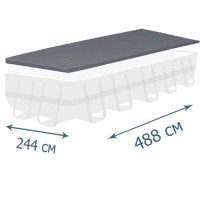 Захисний тент - чохол InPool 33016,  ▭ 488 х 244 см для каркасного басейну