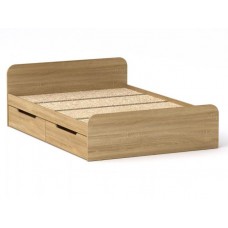 Двоспальне ліжко Компанит Віола 140 4 ящика 204,2х145,2х67 см Дуб сонома