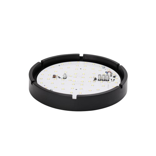 Світильник ERKA 1065D.i LED-Вlack-В із датчиком руху 12 W 4200K круглий чорний/білий Е27 IP 65