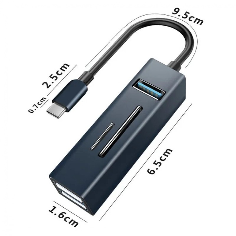 USB-хаб XON SmartLink SD + USB3.0 + 2хUSB2.0 Black (XUCHP051322B)
