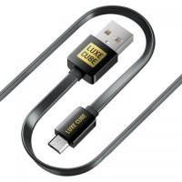 Кабель Luxe Cube Flat USB-microUSB, 1м, чорний (2231252966013)