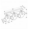 Спот Candellux Anica 46x25 см Мідно-чорний (93-82589)