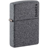 Бензинова запальничка Zippo Iron Stone Zippo Logo Сірий (211 ZL) Бензинова запальничка Zippo Iron Stone Zippo Logo Сірий (211 ZL)