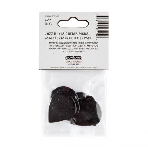 Медіатори Dunlop 47PXLS Nylon Jazz III Player's Pack 1.38 mm (6 шт.) Медіатори Dunlop 47PXLS Nylon Jazz III Player's Pack 1.38 mm (6 шт.)