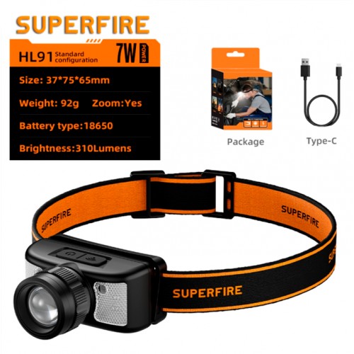 Ліхтар налобний SuperFire HL91 310 Lumen IP43 Чорний (2511609084) Ліхтар налобний SuperFire HL91 310 Lumen IP43 Чорний (2511609084)