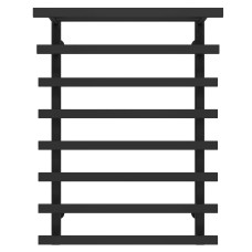 Рушникосушарка водяна Agata П8 400x800 Deffi Чорний (A.AG.80.40.8.B.C)