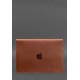 Шкіряний чохол-конверт на магнітах для MacBook 14 Світло-коричневий Crazy Horse BlankNote