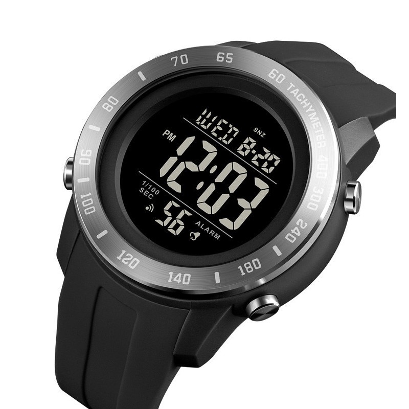 Чоловічий спортивний наручний годинник Skmei 1524 Чорний (1564428116)