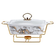 Мармітниця YIWU 1 л Біло-золотий (HP1031)