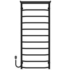 Рушникосушарка електрична Трапеція з полицею П11 500х1200 Deffi Чорний EF16 (C.TP.120.50.11.E.B.L.5)