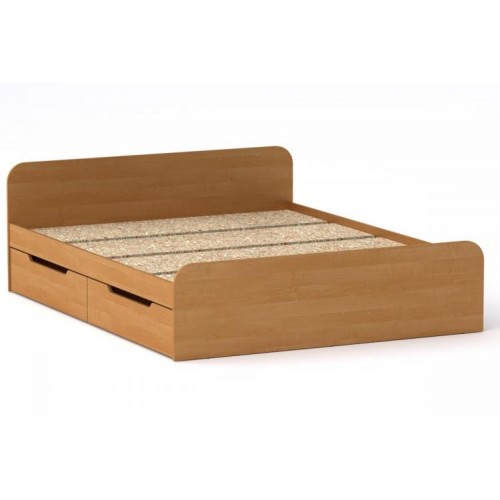 Двоспальне ліжко Компанит Віола 160 4 шухляди 204,2х165,2х67 см вільха