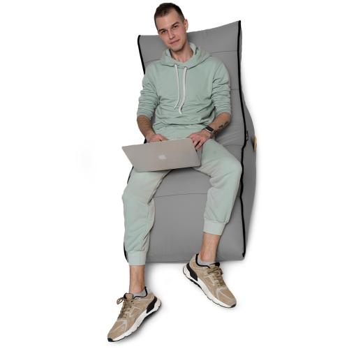 Крісло Мішок Лежак Оксфорд 80х125 Студія Комфорту Сірий