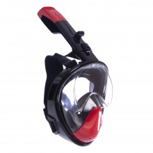 Маска для снорклінгу з диханням через ніс Swim One F-118 (силікон, пластик, р-р L-XL) Чорний-червоний (PT0841)