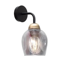 Світильник настінний MSK Electric Enigma бра під лампу E27 PL 20240 BK Чорно-бронзовий (619264)