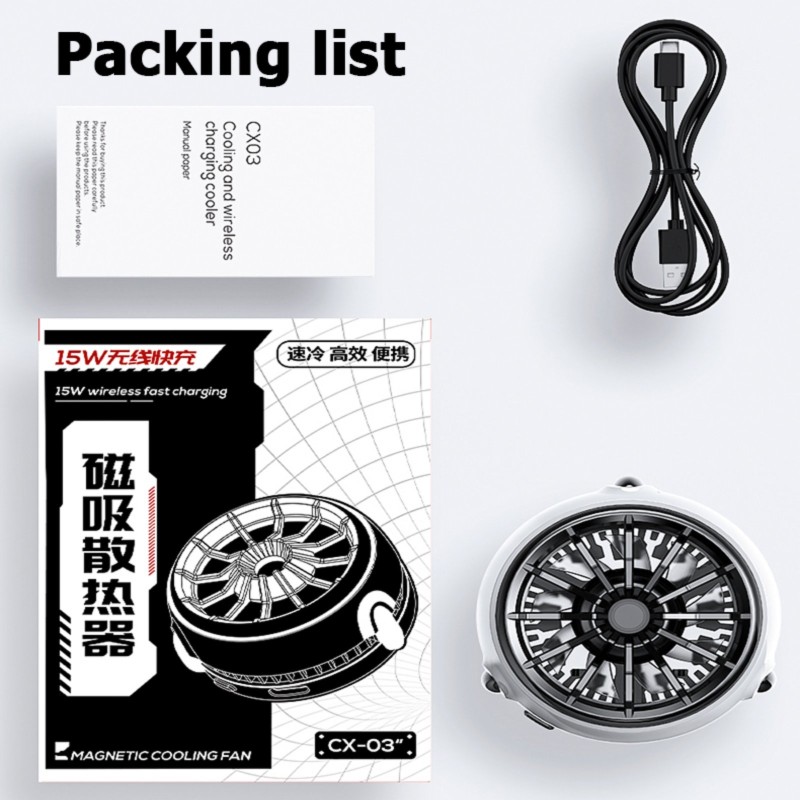 Магнітний напівпровідниковий радіатор-вентилятор (кулер) для смартфона MEMO PUBG Mobile CX 03