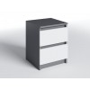 Тумбочка ліжка Меблева Площа ТК-1 40х40х50 см Антрацит + Білий