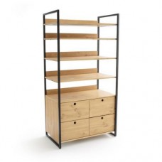 Шафа-стелаж для зберігання в стилі Loft NS-2258 1960x1000x550 мм Черный