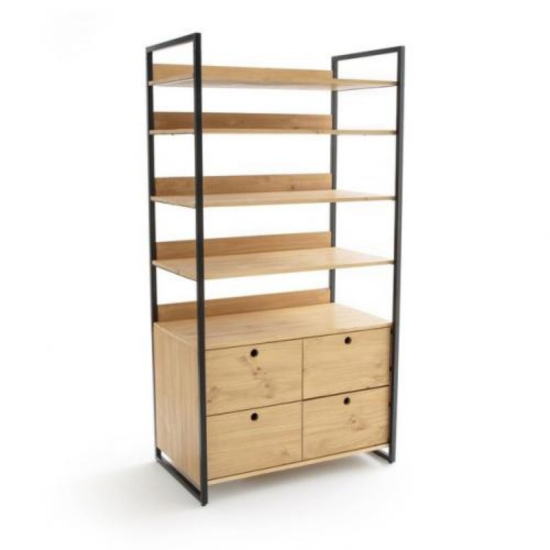 Шафа-стелаж для зберігання в стилі Loft NS-2258 1960x1000x550 мм Черный