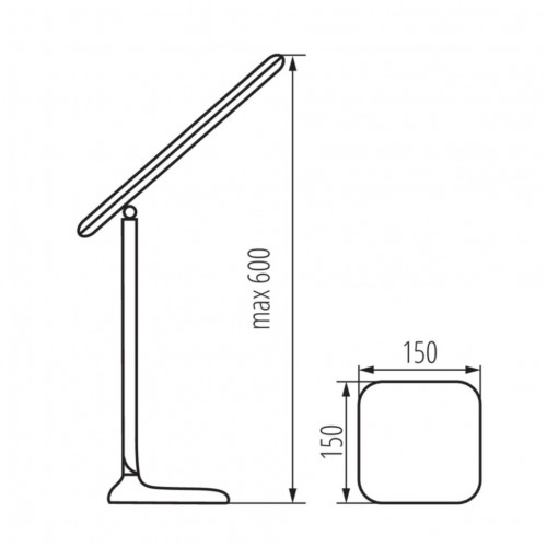 Настільна лампа Kanlux Dosan 15x15 см Чорний (Kan26695) Настільна лампа Kanlux Dosan 15x15 см Чорний (Kan26695)