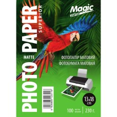 Фотопапір Magic Superior 230 г/м2 матовий 13х18 см Білий 100 шт