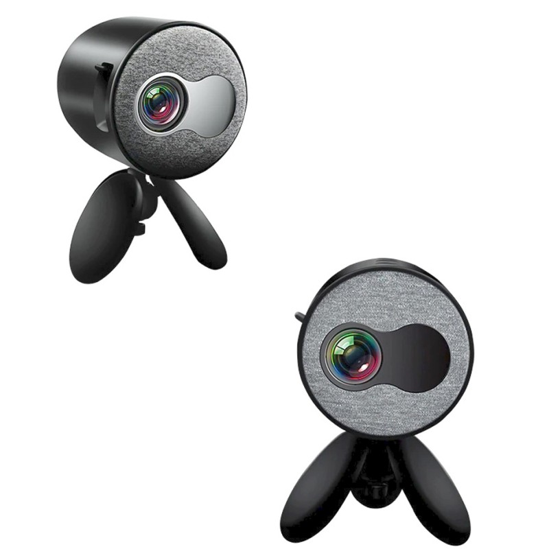 Міні відео-проектор світлодіодний з динаміком YG220 з регульованою підставкою триноги та підтримкою 1080P Чорний