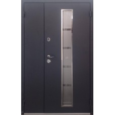 Двері вхідні металеві вуличні Адель 3 Антрацит склопакет Ваш Вид 1200х2040х80 Ліве/Праве