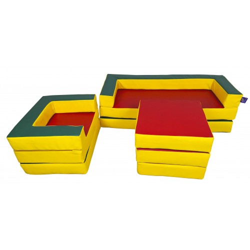 Комплект меблів-трансформер Tia-Sport Мати зелено-жовто-червоні (sm-0736) в інтернет супермаркеті PbayMarket!
