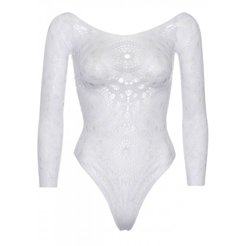 Боді Leg Avenue Snap crotch thong back teddy White S/M в інтернет супермаркеті PbayMarket!