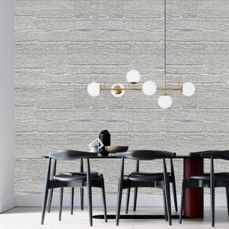 Самоклеюча 3D панель Sticker Wall SW-00001352 Камінь кави 700х700х5мм