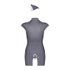 Еротичний костюм стюардеси Obsessive Stewardess 3 pcs costume grey S/M, сірий, сукня, стрінги, пілот в інтернет супермаркеті PbayMarket!