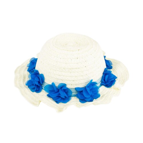 Капелюх Літній Дитячий Віночок Розмір 48-50 Білий Квіти Блакитні (17518) в інтернет супермаркеті PbayMarket!