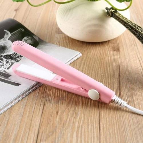 Випрямляч щипці Straightener Style Mini для укладання волосся та створення об'єму Рожевий