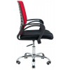 Офісне крісло керівника Richman Флеш Сітка Хром М1 Tilt Чорно-Червоне