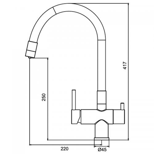 Кухонний змішувач для питної води KOER KB-72002-05 (KR3384) в інтернет супермаркеті PbayMarket! Кухонний змішувач для питної води KOER KB-72002-05 (KR3384) в інтернет супермаркеті PbayMarket!