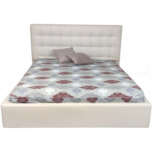 Ліжко двоспальне BNB Britania Comfort 160 x 200 см Екошкіра Бежевий в інтернет супермаркеті PbayMarket!